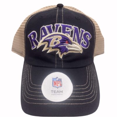 Baltimore Ravens Black Embroidered Mesh Cap Hat