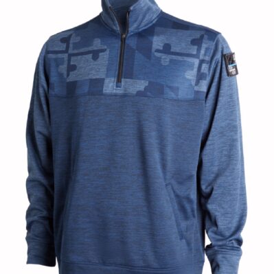 Maryland Flag Tribute Quarter Zippered Pocketed Blue Pullover Jacket