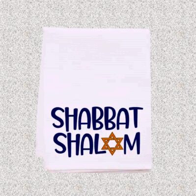 Shabbat Shalom Hand and Kitchen Towel