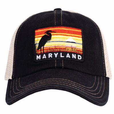 Maryland Sunset and Heron Mesh Cap Hat