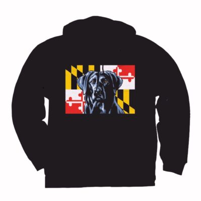 Maryland Dog and Flag Pullover Hoodie