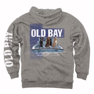 Old Bay Three Dogs on a Boat Pullover Hoodie