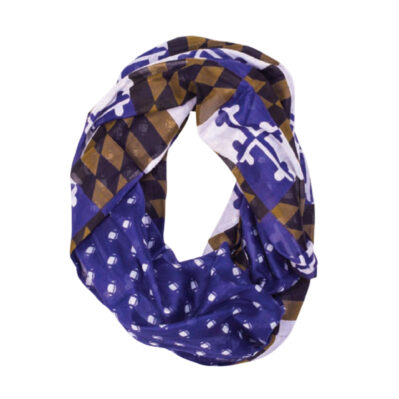 Maryland Flag Purple Gold Football Sports Infinity Scarf