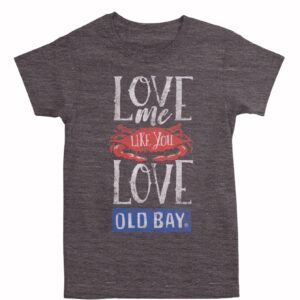 Love Me Like You Love Old Bay Ladies Cut Front Print Short Sleeve T-Shirt