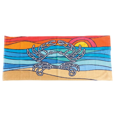 Crab Sunset at the Beach Bath Towel