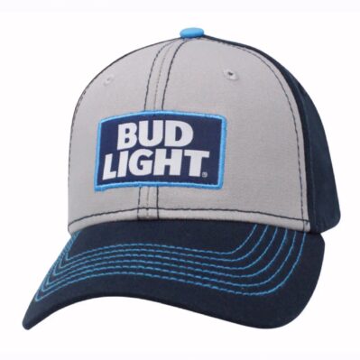 Bud Light Budweiser Beer Grey Blue Cap Hat