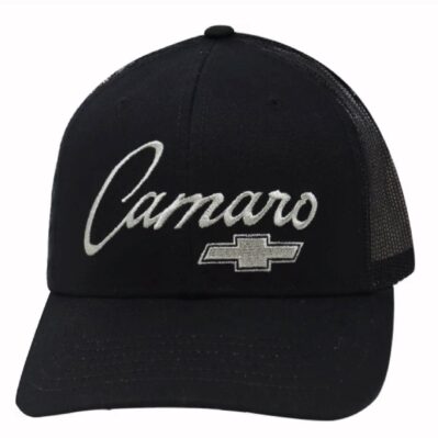 Chevrolet Chevy Camaro Embroidered Black Mesh Cap Hat