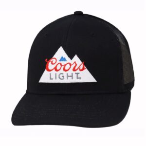 Coors Light Beer Black Mesh Cap Hat