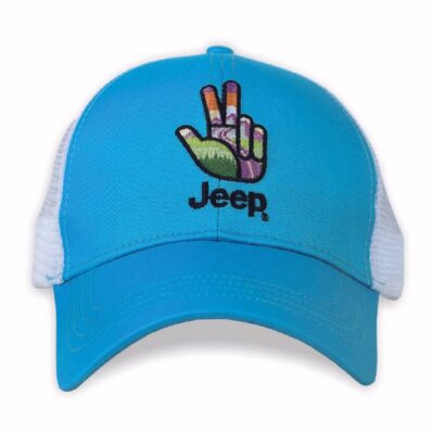 Jeep Road Wave Embroidered Mesh Cap Hat