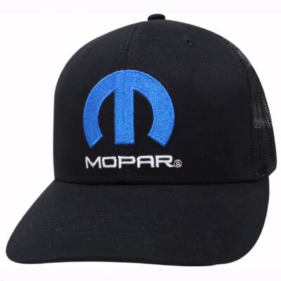 Mopar Embroidered Logo Black Mesh Cap Hat