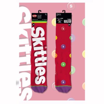 Skittles Candy Split Style Athletic Crew Socks