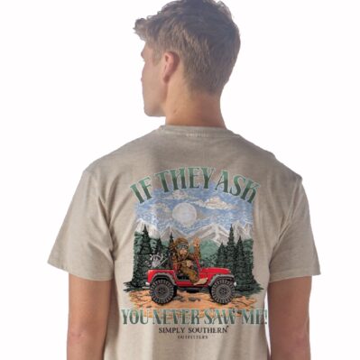 Simply Southern Sasquatch If They Ask You Never Saw Me Short Sleeve T-Shirt