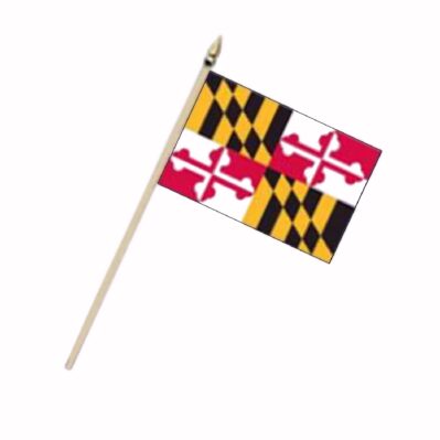 Maryland Flag Wooden Stick Pin 6" x 9"