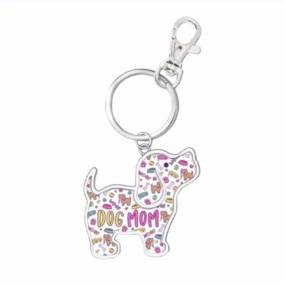 Puppie Love Dog Mom Pup Keychain Key Ring