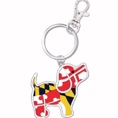 Puppie Love Maryland Pup Keychain Key Ring