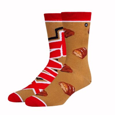 Twix Candy Bar Split Athletic Crew Socks