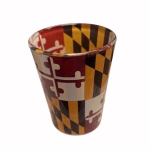Maryland Flag Wrapped Flag Shot Glass