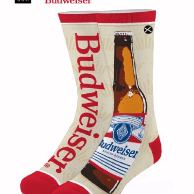 Budweiser Beer Split Athletic Crew Socks