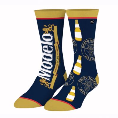 Modelo Beer Split Athletic Crew Socks