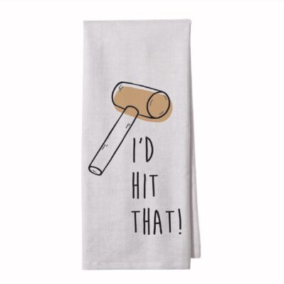 I'd Hit That Crab Mallet Kitchen Towel