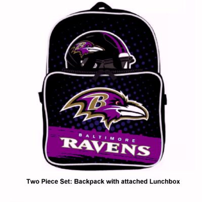 Baltimore Ravens Backpack and Lunchbox 2 Piece Set