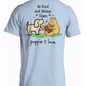 Puppie Love Dog Youth Be Kind and Always Share Winnie Short Sleeve T-Shirt
