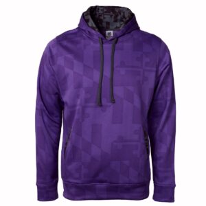 Maryland Ghosted Flag Tribute Purple Hoodie Pullover