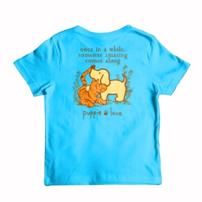 Puppie Love Dog Youth Someone Amazing Comes Along Short Sleeve T-Shirt