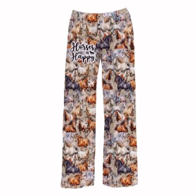 Brief Insanity Horses Make Me Happy Lounge Pants Pajamas
