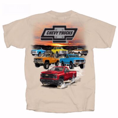 Chevy Chevrolet Trucks Through the Generations Short Sleeve T-Shirt