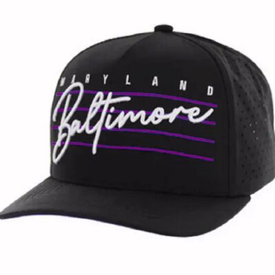 Baltimore Maryland Script Embroidered Mesh Snapback Cap Hat