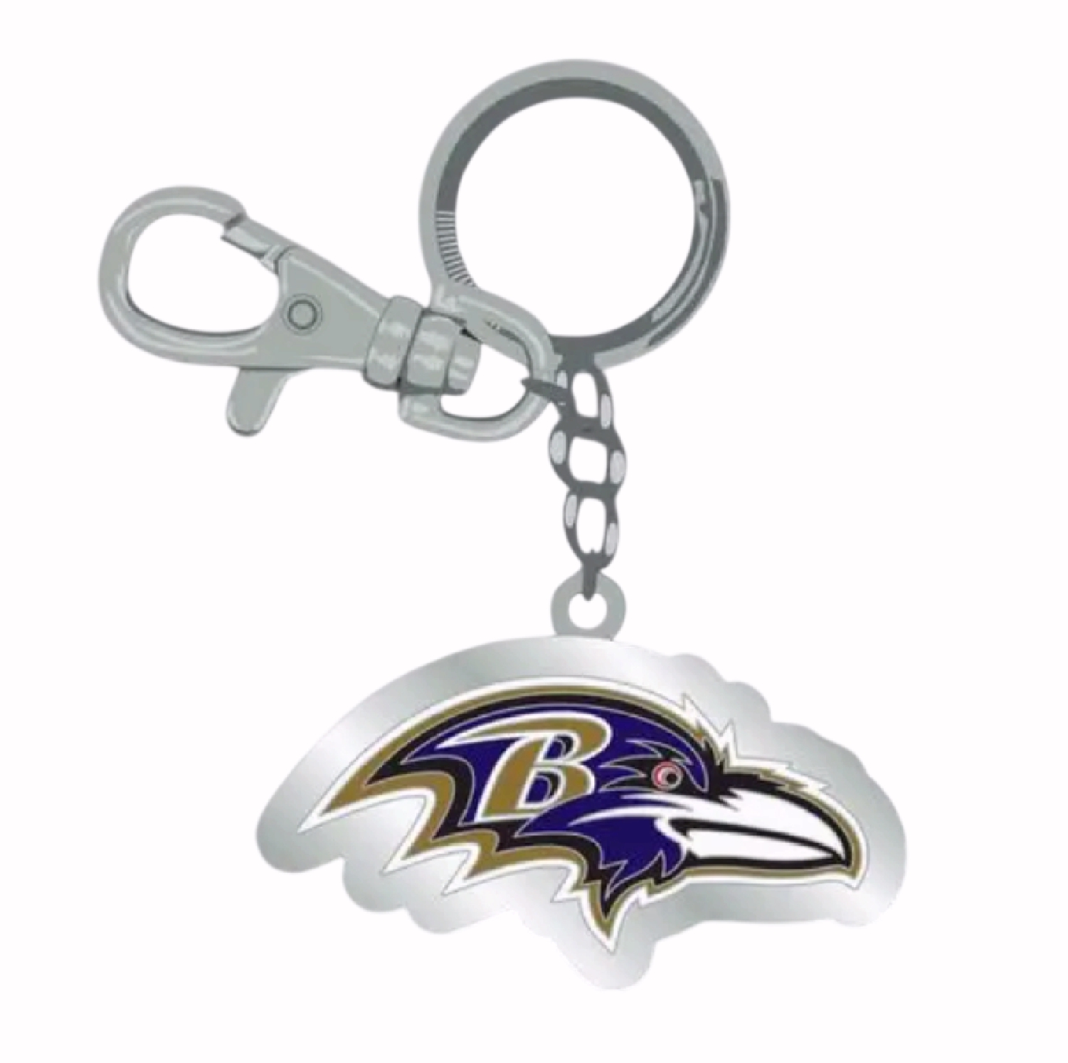 Baltimore Ravens Diecut Metal Ring Keychain