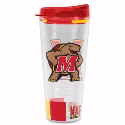 University of Maryland Terrapins Terps 20oz Plastic Drinking Travel Tumbler