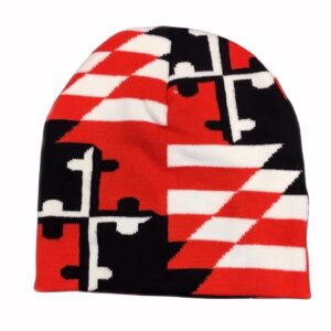Maryland Flag Orange Beanie Cap Hat