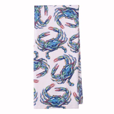 Watercolor Blue Crab Kitchen Towel