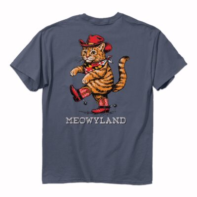 Maryland Cowboy Cat Meowyland Short Sleeve T-Shirt