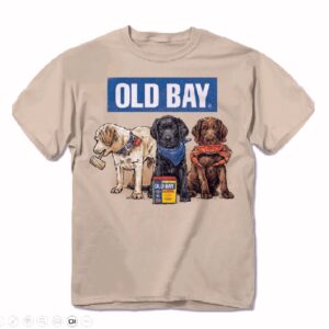 Old Bay Three Dogs Coming and Going Short Sleeve T-Shirt