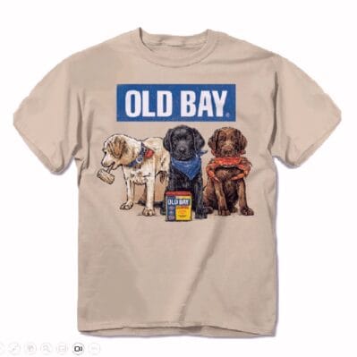 Old Bay Three Dogs Coming and Going Short Sleeve T-Shirt
