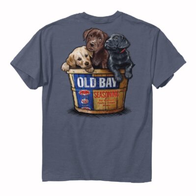 Old Bay Three Puppies in a Bushel Short Sleeve T-Shirt
