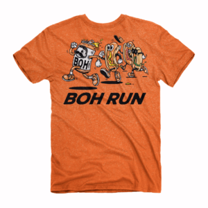 National Bohemian Natty Boh Beer and Hotdog Run Short Sleeve T-Shirt
